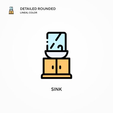 Batırma vektör simgesi. Modern vektör illüstrasyon kavramları. Düzenlemesi ve kişiselleştirmesi kolay.