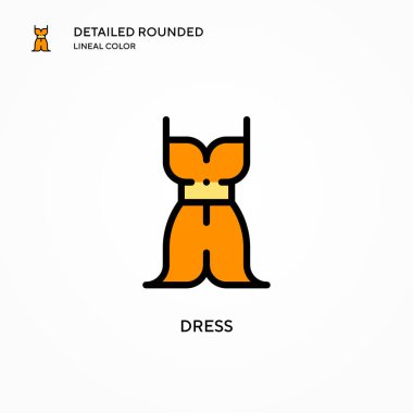 Vektör simgesini giyin. Modern vektör illüstrasyon kavramları. Düzenlemesi ve kişiselleştirmesi kolay.