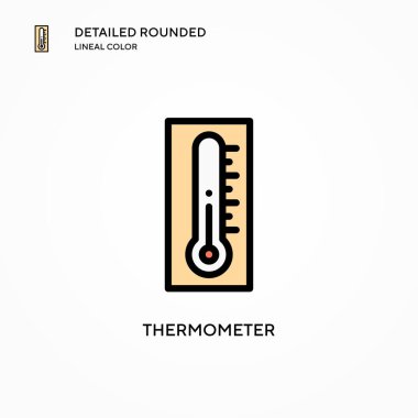 Termometre vektör simgesi. Modern vektör illüstrasyon kavramları. Düzenlemesi ve kişiselleştirmesi kolay.