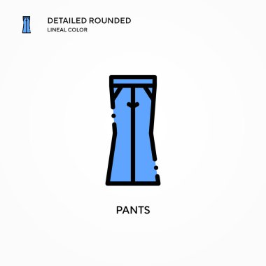 Pantolon vektör simgesi. Modern vektör illüstrasyon kavramları. Düzenlemesi ve kişiselleştirmesi kolay.
