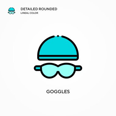 Gözlük vektör simgesi. Modern vektör illüstrasyon kavramları. Düzenlemesi ve kişiselleştirmesi kolay.