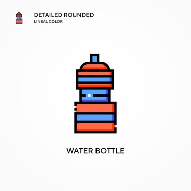 Su şişesi vektör simgesi. Modern vektör illüstrasyon kavramları. Düzenlemesi ve kişiselleştirmesi kolay.