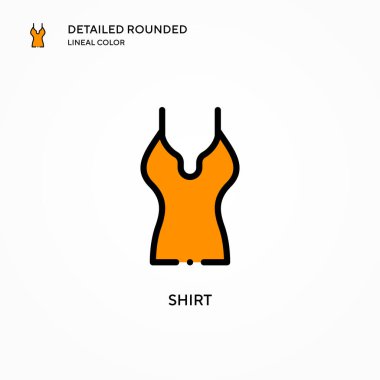 Gömlek vektör simgesi. Modern vektör illüstrasyon kavramları. Düzenlemesi ve kişiselleştirmesi kolay.