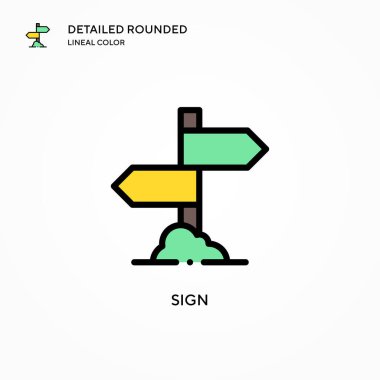 Vektör simgesini imzala. Modern vektör illüstrasyon kavramları. Düzenlemesi ve kişiselleştirmesi kolay.