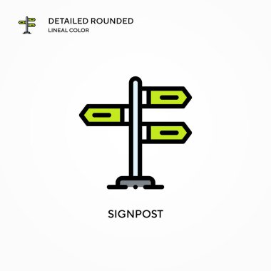 İmza noktası vektör simgesi. Modern vektör illüstrasyon kavramları. Düzenlemesi ve kişiselleştirmesi kolay.