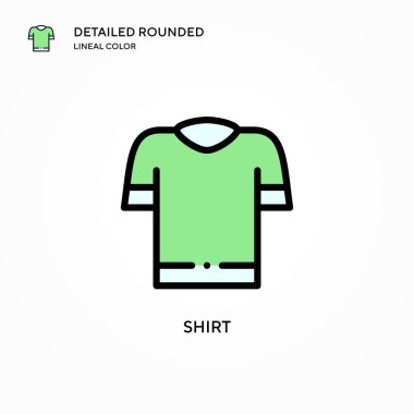 Gömlek vektör simgesi. Modern vektör illüstrasyon kavramları. Düzenlemesi ve kişiselleştirmesi kolay.