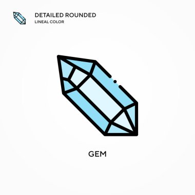 Gem vektör simgesi. Modern vektör illüstrasyon kavramları. Düzenlemesi ve kişiselleştirmesi kolay.