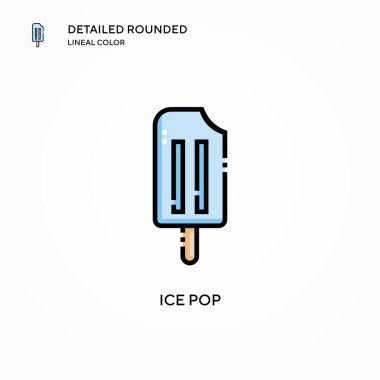 Buz popu vektör simgesi. Modern vektör illüstrasyon kavramları. Düzenlemesi ve kişiselleştirmesi kolay.