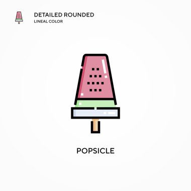 Dondurma vektör simgesi. Modern vektör illüstrasyon kavramları. Düzenlemesi ve kişiselleştirmesi kolay.