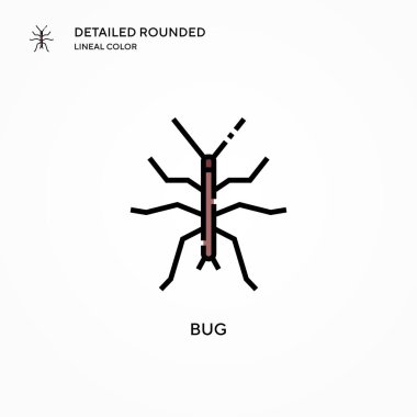 Böcek vektör simgesi. Modern vektör illüstrasyon kavramları. Düzenlemesi ve kişiselleştirmesi kolay.