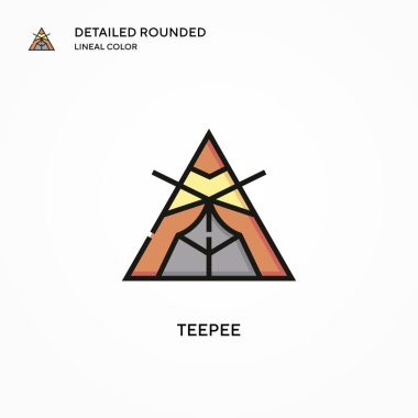 Çadır vektör simgesi. Modern vektör illüstrasyon kavramları. Düzenlemesi ve kişiselleştirmesi kolay.