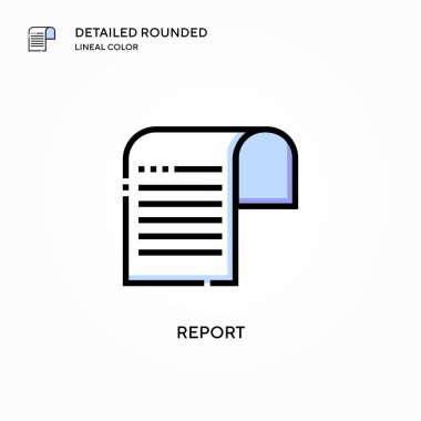 Vektör simgesini rapor et. Modern vektör illüstrasyon kavramları. Düzenlemesi ve kişiselleştirmesi kolay.