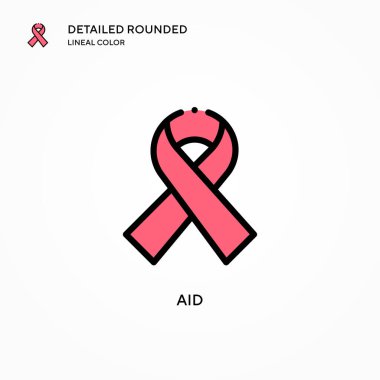 Yardımcı vektör simgesi. Modern vektör illüstrasyon kavramları. Düzenlemesi ve kişiselleştirmesi kolay.