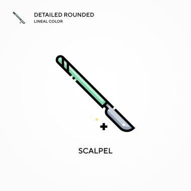 Neşter vektör simgesi. Modern vektör illüstrasyon kavramları. Düzenlemesi ve kişiselleştirmesi kolay.