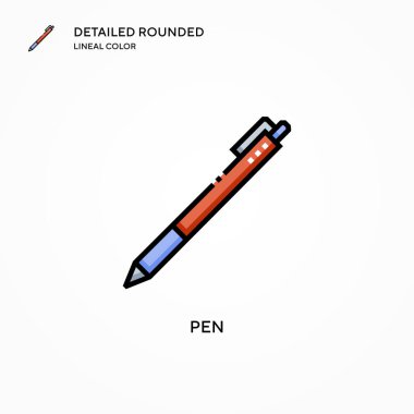 Kalem vektör simgesi. Modern vektör illüstrasyon kavramları. Düzenlemesi ve kişiselleştirmesi kolay.