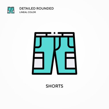 Kısa vektör simgesi. Modern vektör illüstrasyon kavramları. Düzenlemesi ve kişiselleştirmesi kolay.