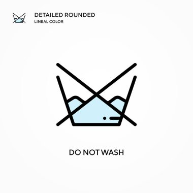 Vektör simgesini yıkama. Modern vektör illüstrasyon kavramları. Düzenlemesi ve kişiselleştirmesi kolay.