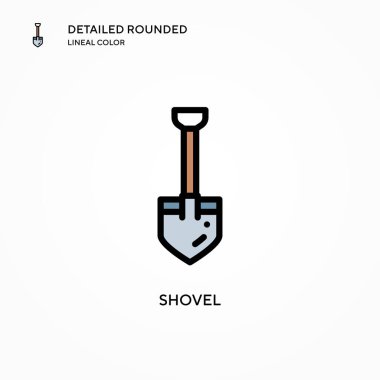 Kürek vektör simgesi. Modern vektör illüstrasyon kavramları. Düzenlemesi ve kişiselleştirmesi kolay.
