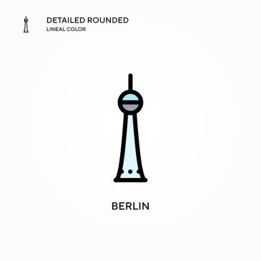 Berlin vektör ikonu. Modern vektör illüstrasyon kavramları. Düzenlemesi ve kişiselleştirmesi kolay.