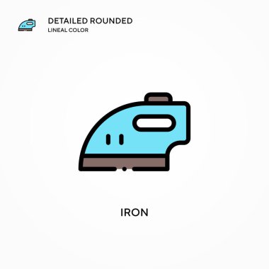 Demir vektör simgesi. Modern vektör illüstrasyon kavramları. Düzenlemesi ve kişiselleştirmesi kolay.