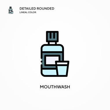 Gargara vektör simgesi. Modern vektör illüstrasyon kavramları. Düzenlemesi ve kişiselleştirmesi kolay.