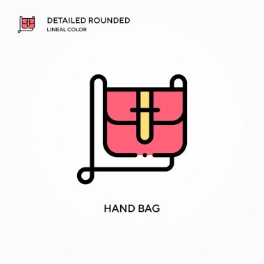 El çantası vektör simgesi. Modern vektör illüstrasyon kavramları. Düzenlemesi ve kişiselleştirmesi kolay.