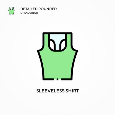 Kolsuz gömlek vektör simgesi. Modern vektör illüstrasyon kavramları. Düzenlemesi ve kişiselleştirmesi kolay.