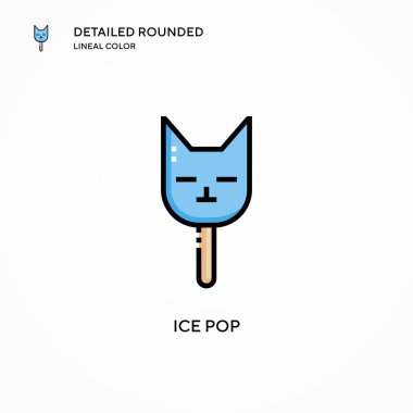 Buz popu vektör simgesi. Modern vektör illüstrasyon kavramları. Düzenlemesi ve kişiselleştirmesi kolay.