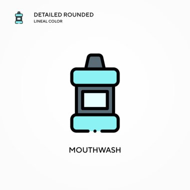 Gargara vektör simgesi. Modern vektör illüstrasyon kavramları. Düzenlemesi ve kişiselleştirmesi kolay.