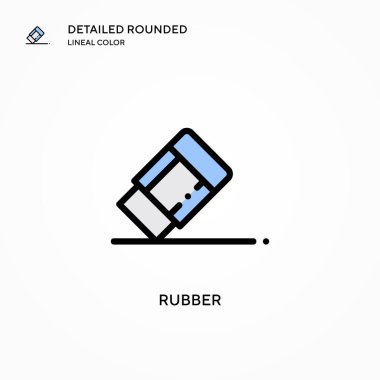 Kauçuk vektör simgesi. Modern vektör illüstrasyon kavramları. Düzenlemesi ve kişiselleştirmesi kolay.
