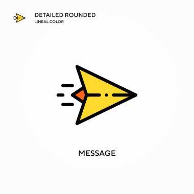 Mesaj vektör simgesi. Modern vektör illüstrasyon kavramları. Düzenlemesi ve kişiselleştirmesi kolay.
