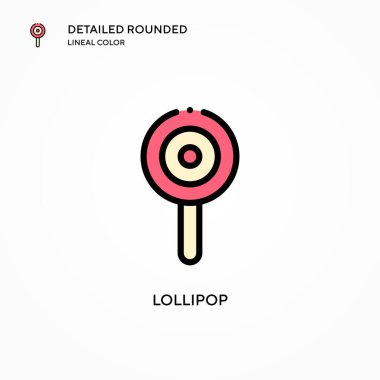 Lolipop vektör simgesi. Modern vektör illüstrasyon kavramları. Düzenlemesi ve kişiselleştirmesi kolay.