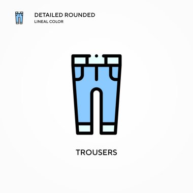 Pantolon vektör simgesi. Modern vektör illüstrasyon kavramları. Düzenlemesi ve kişiselleştirmesi kolay.