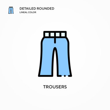 Pantolon vektör simgesi. Modern vektör illüstrasyon kavramları. Düzenlemesi ve kişiselleştirmesi kolay.