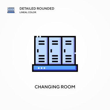 Oda vektör simgesi değiştiriliyor. Modern vektör illüstrasyon kavramları. Düzenlemesi ve kişiselleştirmesi kolay.