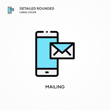 E- posta vektör simgesi. Modern vektör illüstrasyon kavramları. Düzenlemesi ve kişiselleştirmesi kolay.