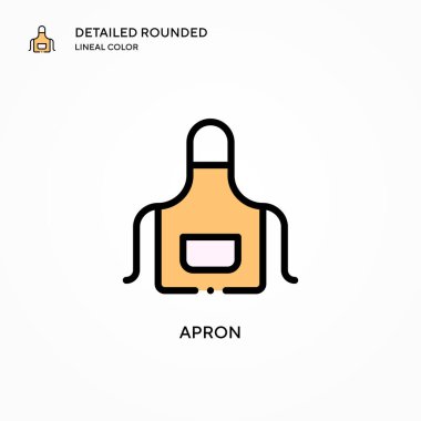 Önlük vektör simgesi. Modern vektör illüstrasyon kavramları. Düzenlemesi ve kişiselleştirmesi kolay.