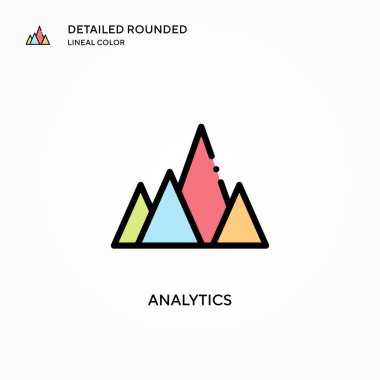 Analitik vektör simgesi. Modern vektör illüstrasyon kavramları. Düzenlemesi ve kişiselleştirmesi kolay.