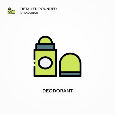 Deodorant vektör simgesi. Modern vektör illüstrasyon kavramları. Düzenlemesi ve kişiselleştirmesi kolay.