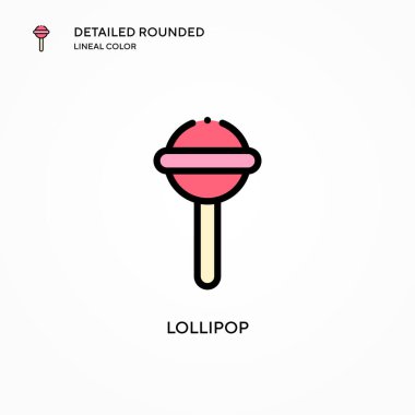 Lolipop vektör simgesi. Modern vektör illüstrasyon kavramları. Düzenlemesi ve kişiselleştirmesi kolay.