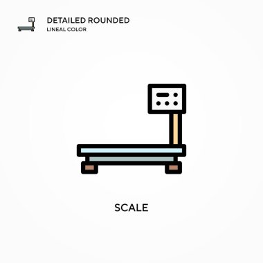 Vektör simgesini ölçekle. Modern vektör illüstrasyon kavramları. Düzenlemesi ve kişiselleştirmesi kolay.
