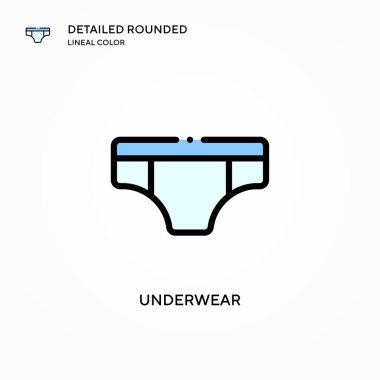 İç çamaşırı vektör simgesi. Modern vektör illüstrasyon kavramları. Düzenlemesi ve kişiselleştirmesi kolay.