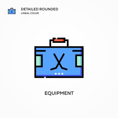 Ekipman vektör simgesi. Modern vektör illüstrasyon kavramları. Düzenlemesi ve kişiselleştirmesi kolay.