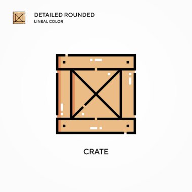 Sandık vektör simgesi. Modern vektör illüstrasyon kavramları. Düzenlemesi ve kişiselleştirmesi kolay.