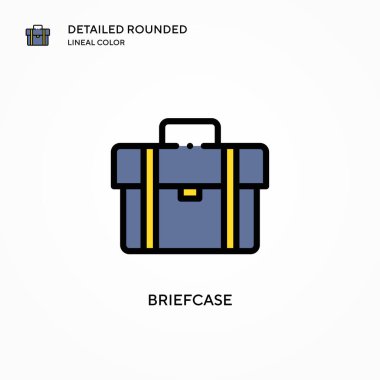 Evrak çantası vektör simgesi. Modern vektör illüstrasyon kavramları. Düzenlemesi ve kişiselleştirmesi kolay.