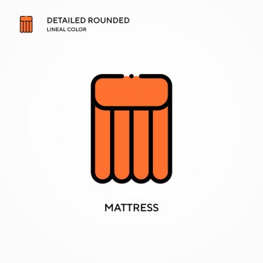 Yatak vektör simgesi. Modern vektör illüstrasyon kavramları. Düzenlemesi ve kişiselleştirmesi kolay.