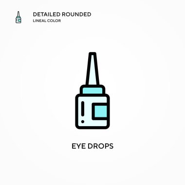 Göz vektör simgesini düşürür. Modern vektör illüstrasyon kavramları. Düzenlemesi ve kişiselleştirmesi kolay.