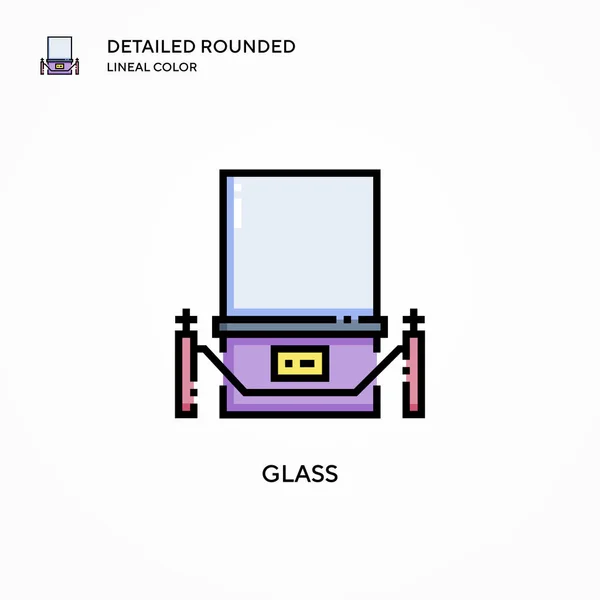 Glass Vector Icon Modern Vector Illustration Concepts Easy Edit Customize — Stock Vector