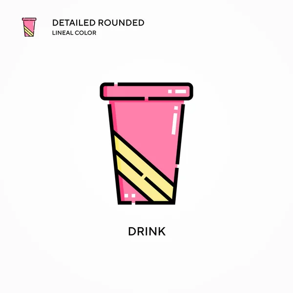 Drink Vector Icon Modern Vector Illustration Concepts Easy Edit Customize — Stock Vector