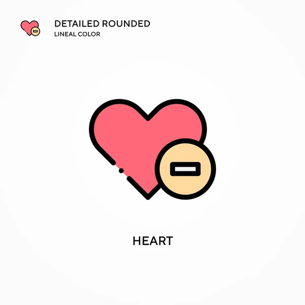 Icono Del Vector Del Corazón Conceptos Modernos Ilustración Vectorial Fácil — Vector de stock